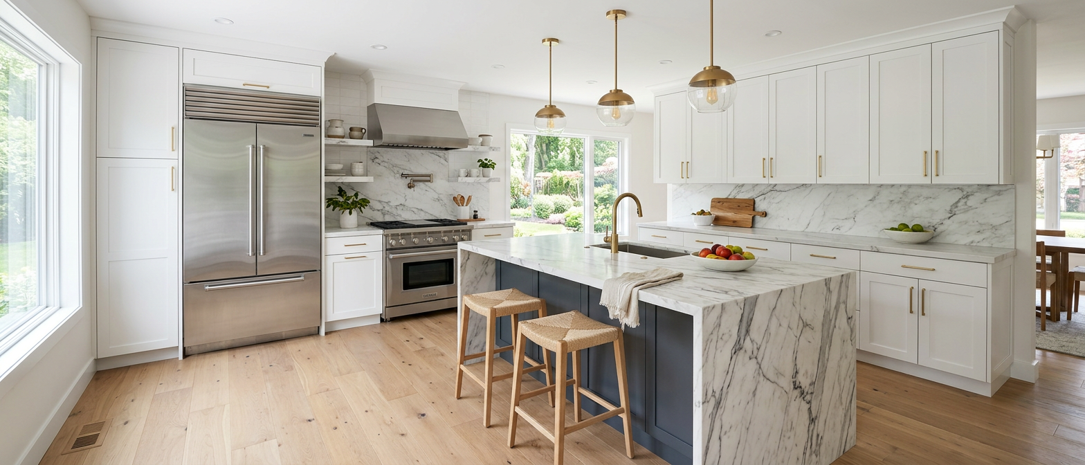 Example jobsite photo of a kitchen remodel