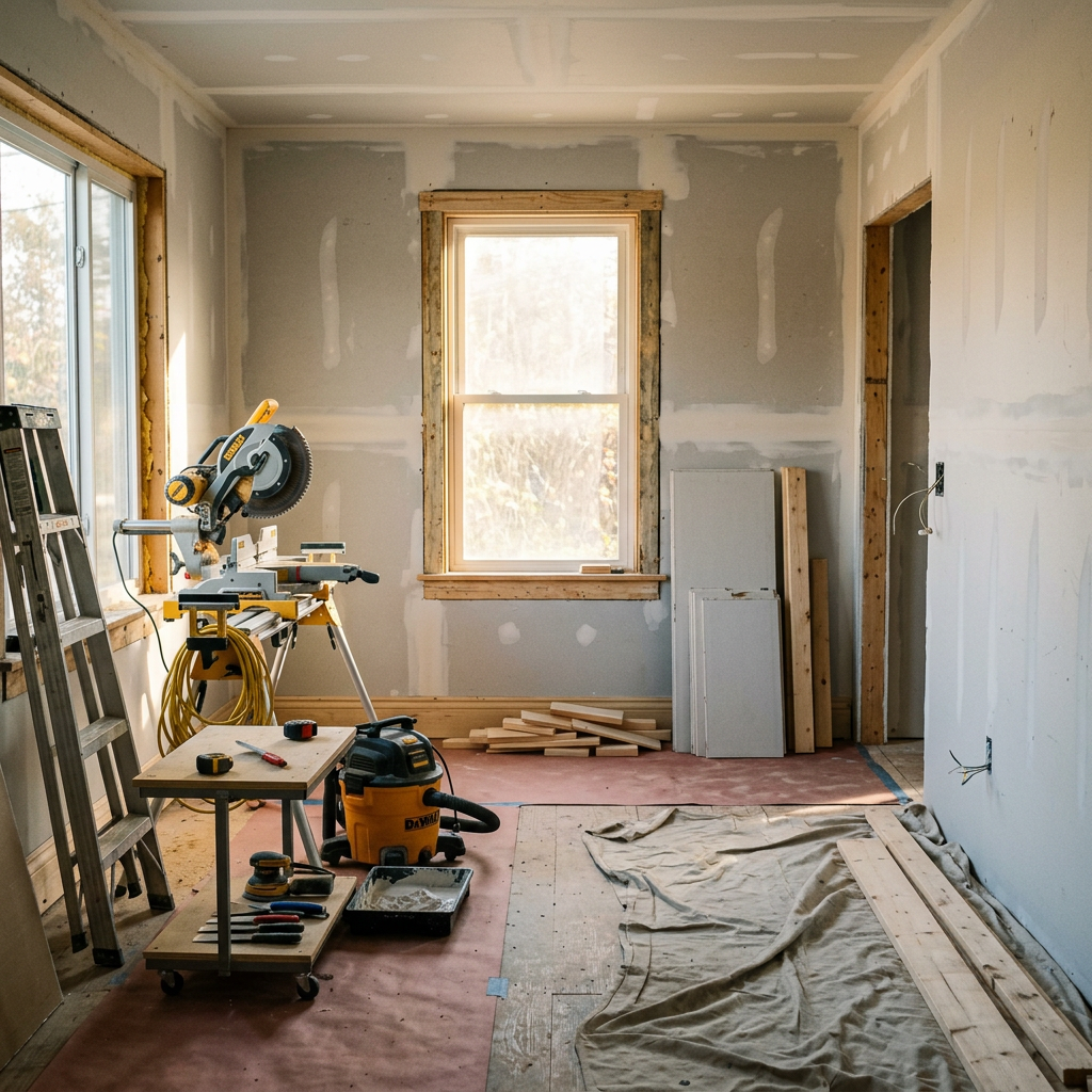 Example jobsite photo of interior progress